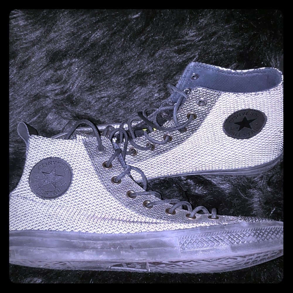 Converse All Star Pewter High Tops with Lunarlon